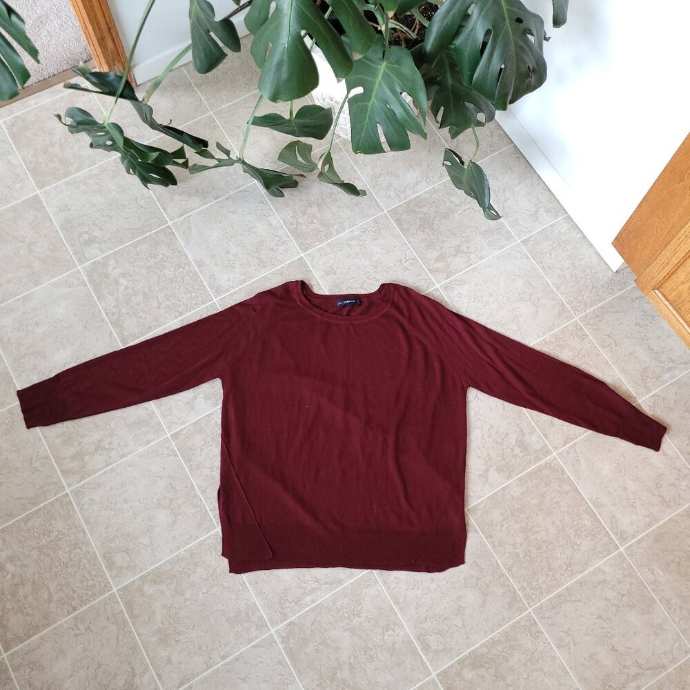 Burgundy Lightweight Knit Zara Sweater